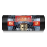 Мешки для мусора ПВД 180л в рулоне «БРОНЯ» (90*110*60мкн) Ромашка (10ш/рул)черн