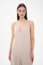 Комбинезон Alexandra Talalay на лямках AO003 персиковый