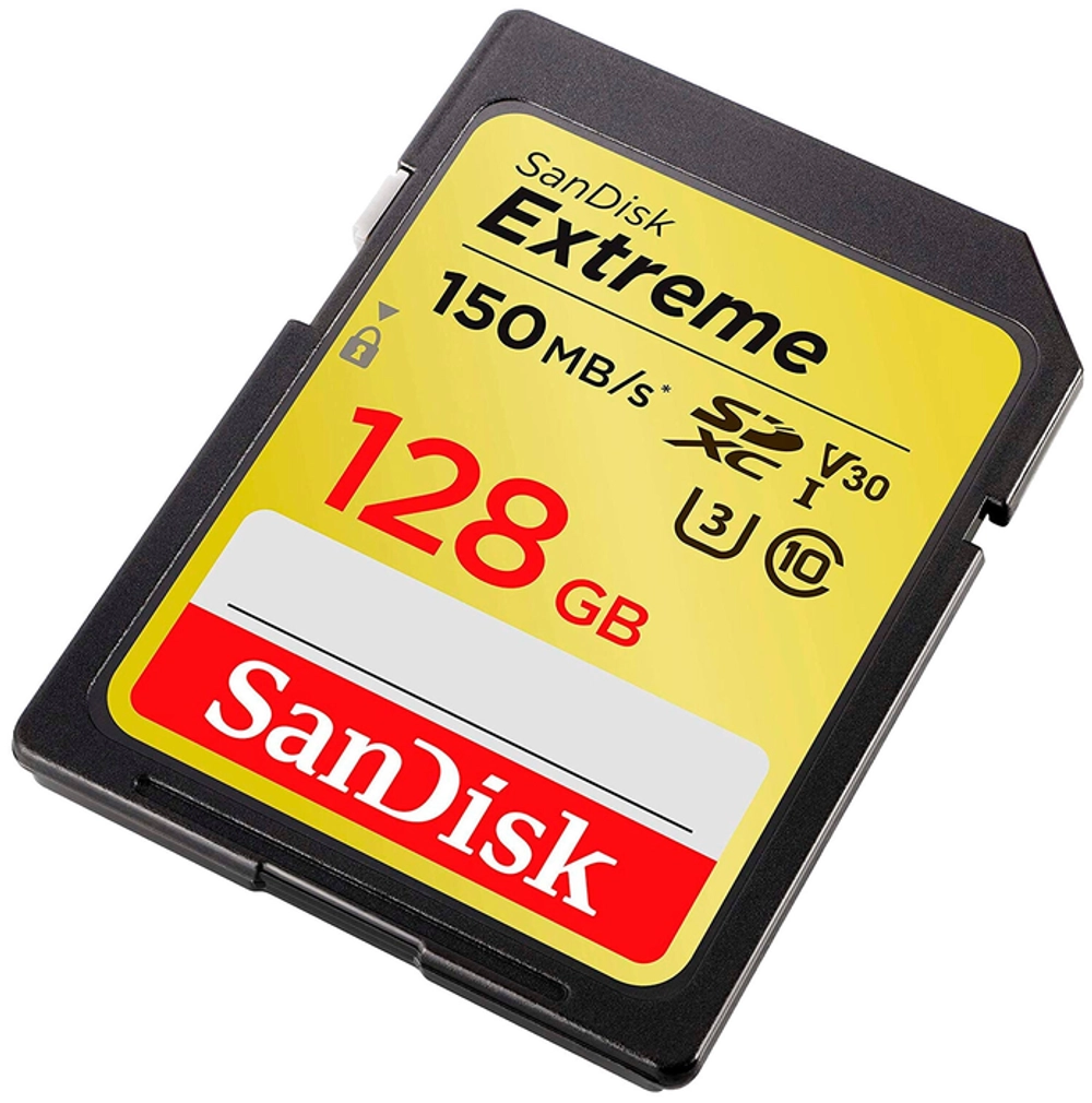 Карта памяти Sandisk Extreme SDXC Class 10 UHS-I V30 U3 C10 150/70 MB/s 128GB