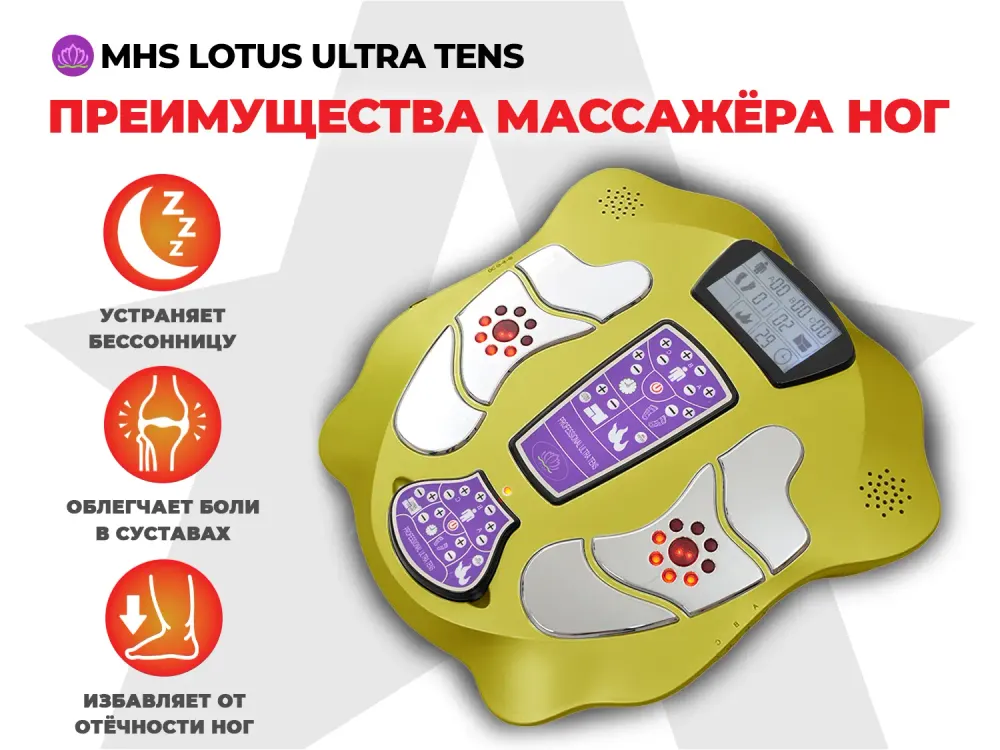 Массажер ног Lotus Ultra Tens YS-005-HB Золотой