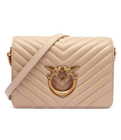 Кожаная сумка через плечо LOVE CLICK MINI SHEEP Pinko - бежевый(100067 A0GK)