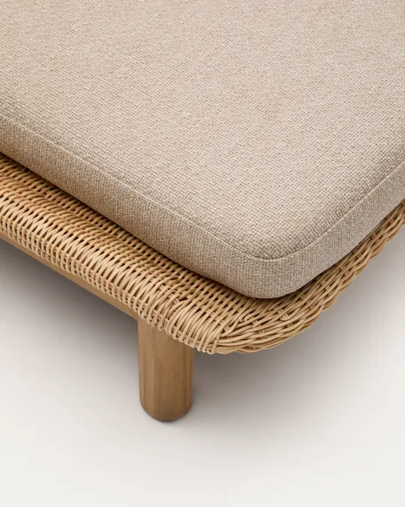 Шезлонг Galea из тикового дерева и синтетического ротанга