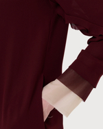 UNDERCOVER ПЛАТЬЕ БОРДОВОЕ С РЮШАМИ