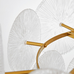 799083 Люстра RETRO 8х8W (led) E14 ЛАТУНЬ/ПРОЗРАЧНЫ