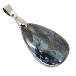 Кулон "Капля" питерсит сине-сизый асс.