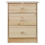 Комод 3 ящика Хаба из массива сосны, 43х34х53, в натуральной отделке