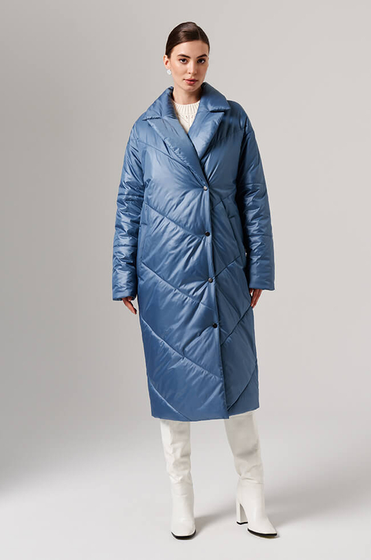 0109 Пальто женское (дымчато-голубой)