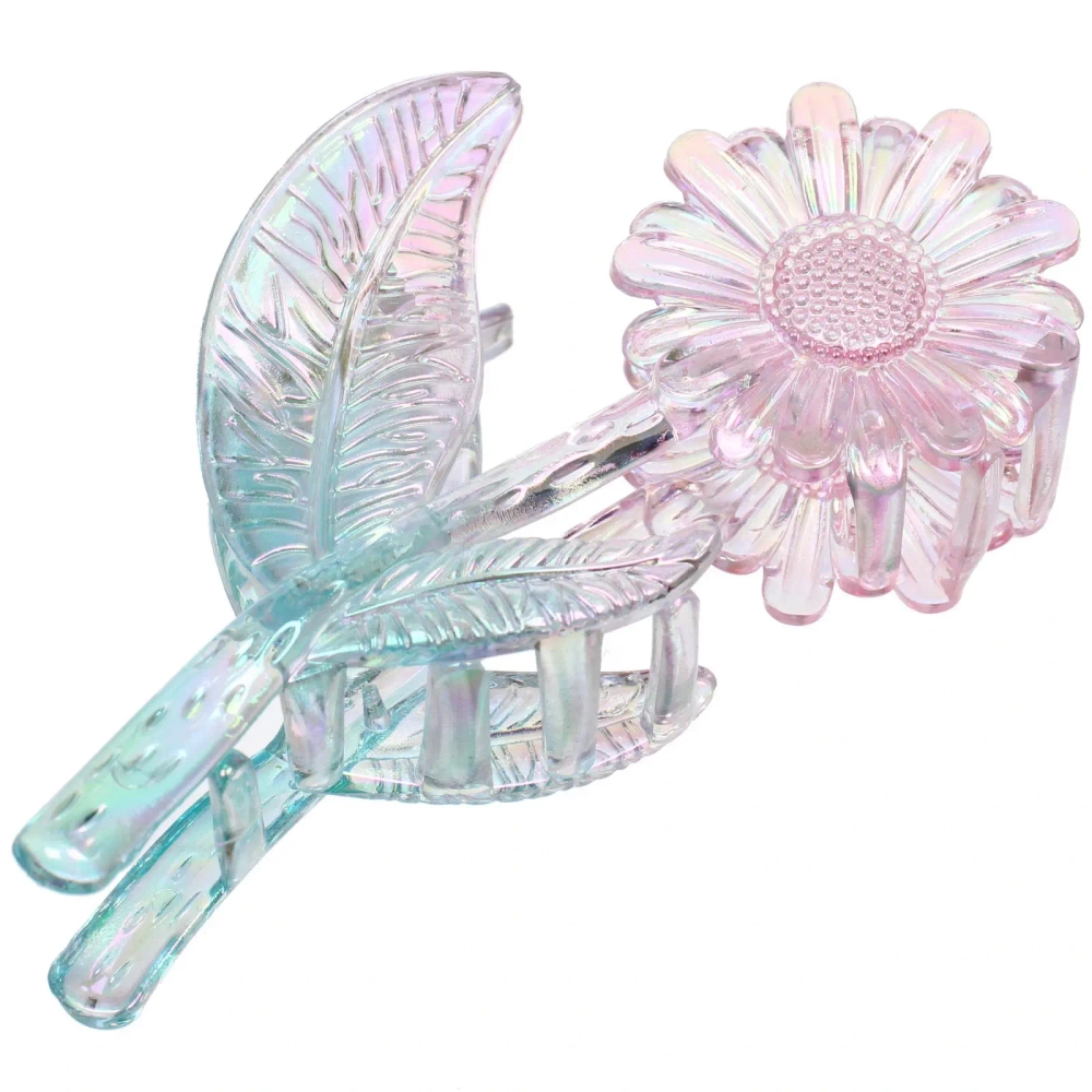 Заколка-краб для волос «Мон Пион», подсолнух, микс 6 цветов, 11см (Блистер)