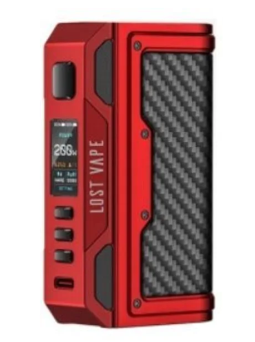 Боксмод Lost Vape Thelema Quest 200W Mod - Matte Red Carbon Fiber