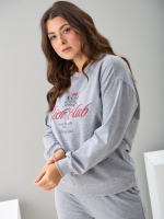 Костюм с брюками КБфл-90М/серый-меланж-п