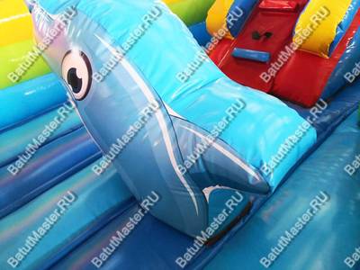 Батут с горкой "В гостях у моря" 12*6*6 м