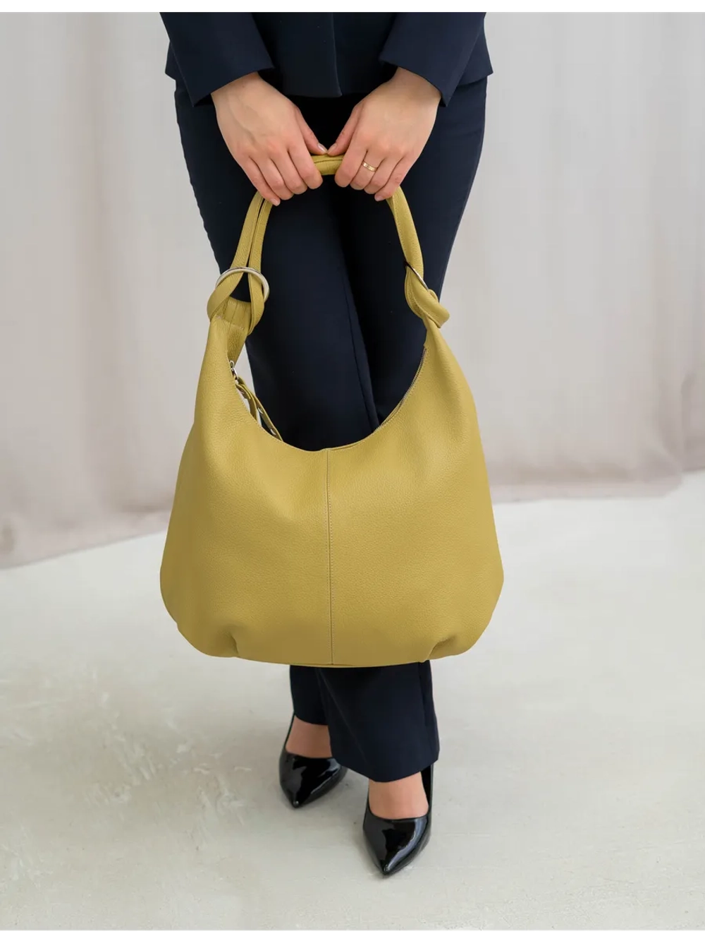 Сумка через плечо шоппер натуральная кожа