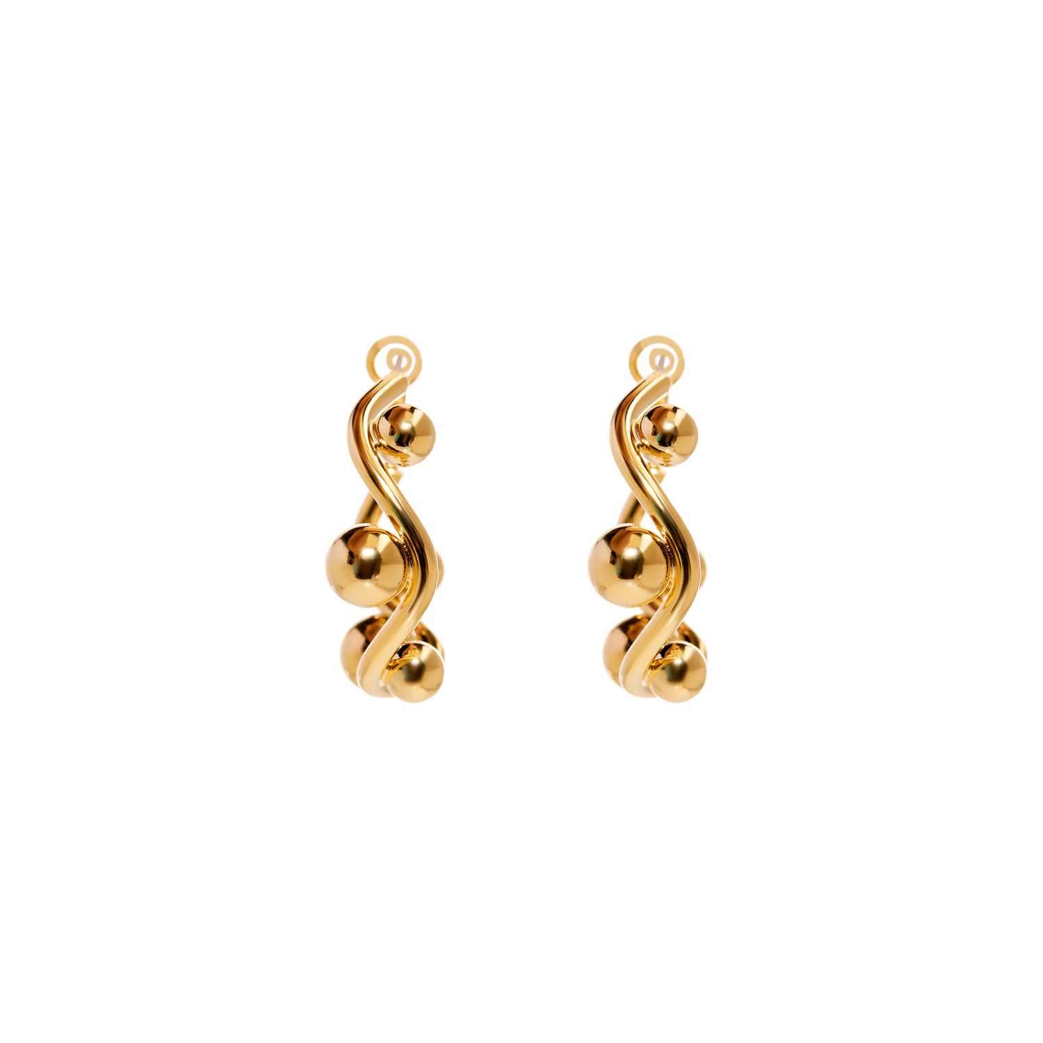 Серьги Golden Earrings With Spheres
