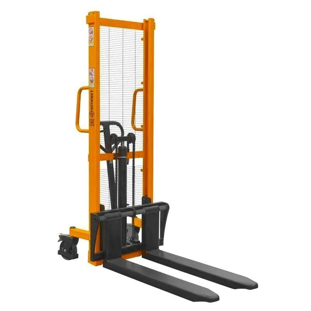 Ручной гидравлический штабелер SDJ 1016 (г/п 1 т, 1.6 м, раздвижные вилы 310-710 мм) SMART