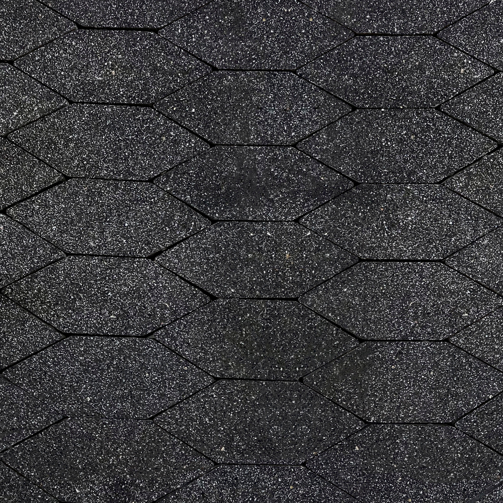 Тротуарная плитка СКОШЕННЫЙ ШЕСТИУГОЛЬНИК Б.1.ШГ.6 100х100х100х60мм Стоунмикс Черный