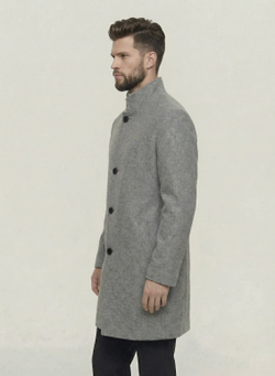 Мужское пальто (светло-серое) С30
