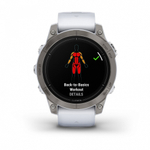 Смарт часы Garmin Epix Pro (Gen 2) Sapphire Edition 47 мм, титановый, белый DLC, белый ремешок