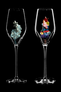 Подарочный набор из двух бокалов для шампанского  Флюте "Набор Новогодний".