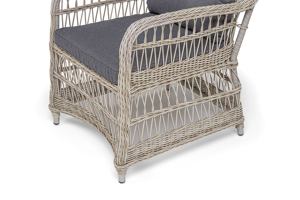 "Цесена" кресло плетеное из искусственного ротанга, цвет бежевый