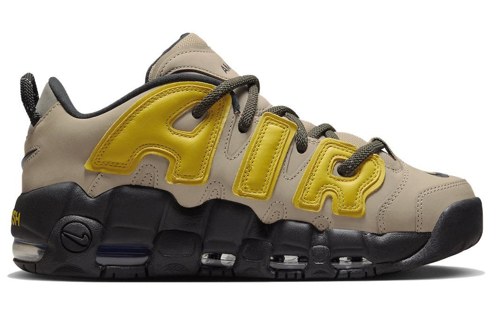 AMBUSH x Nike Air More Uptempo Low "Limestone" non-slip wear-resistant low-cut retro basketball shoes for men and women the same brown brown