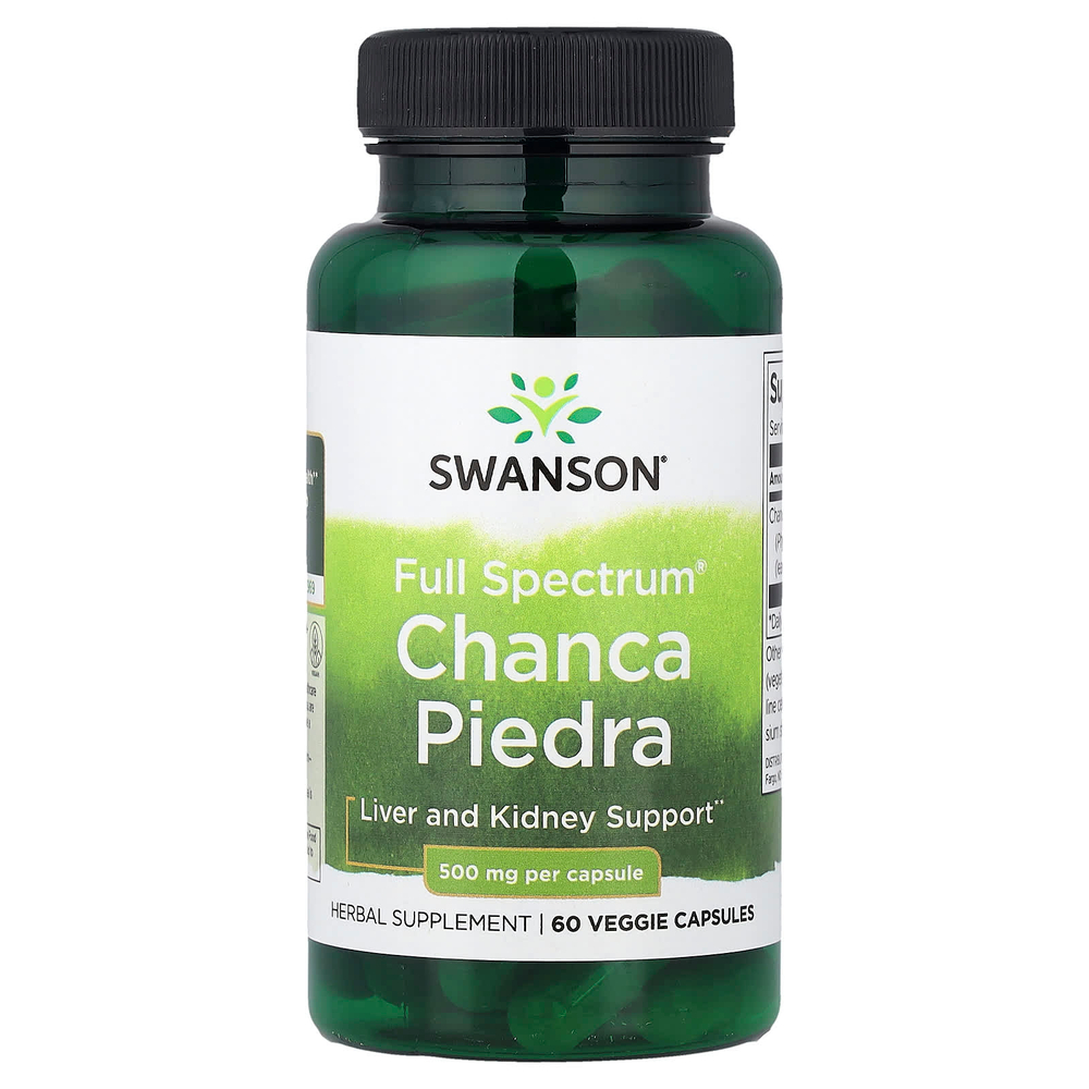 Swanson Vitamins, Full Spectrum®, Chanca Piedra, 500 мг, 60 растительных капсул