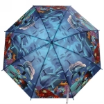 Зонт детский полуавтомат «Ultramarine - Морские жители», 8 спиц, d-100см, длина в слож. виде 65см