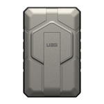 Внешний аккумулятор MagSafe с подставкой UAG Rugged 10K (10000 мА·ч) Беспроводная зарядка: Qi 10 Вт. Проводная зарядка: USB-C. Есть LED-индикация. Энергоёмкость — 38,5 Вт·ч. Максимальная выходная мощность — 20 Вт