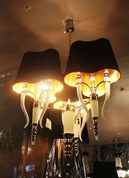 replica   Visionnaire Brunilde Chandelier black  9 lamps 2