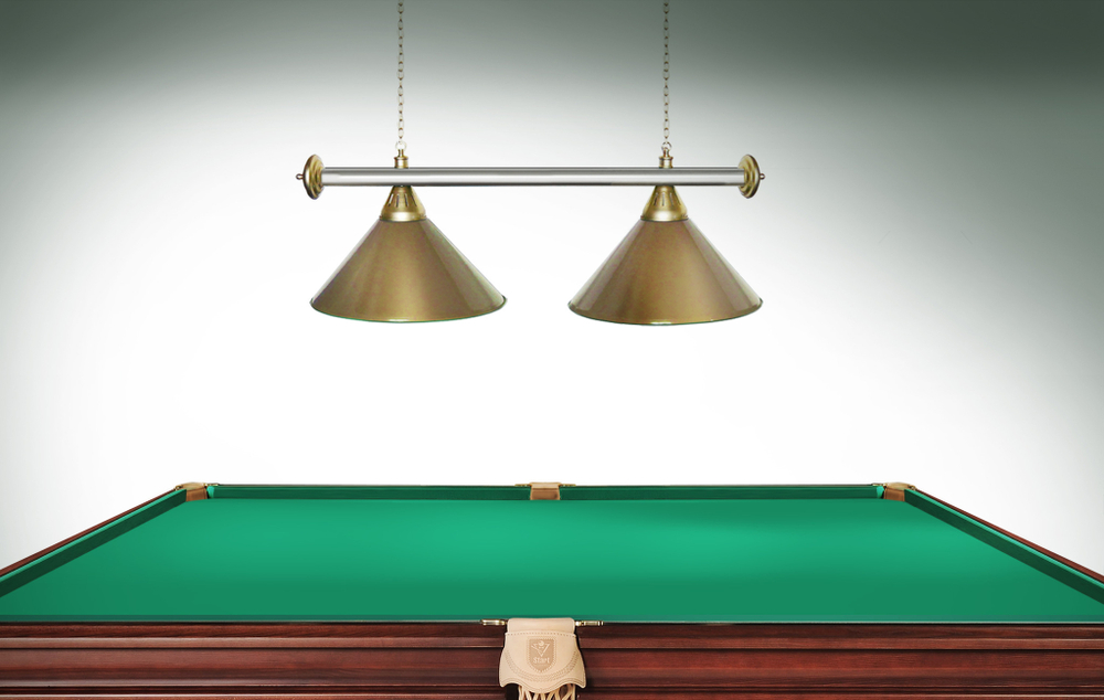 Лампа STARTBILLIARDS 2 плафона, золото / хром