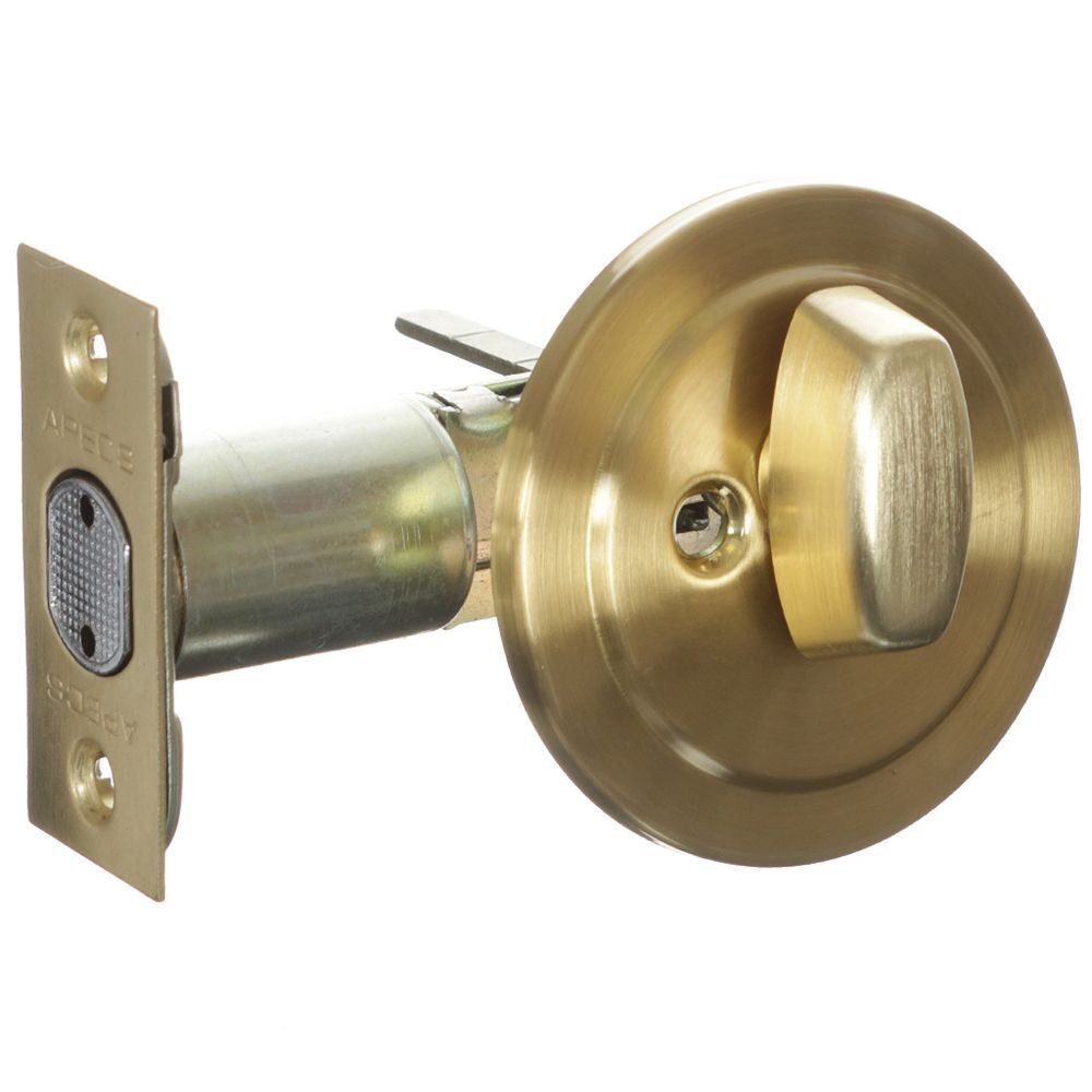 Задвижка Apecs, L-0108-GM, 81 мм, с заверт, мат зол