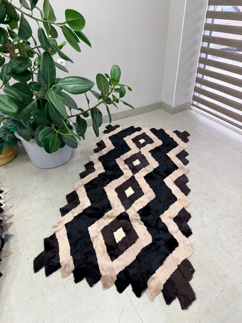 Покрывало меховое ковер из шкуры овчины