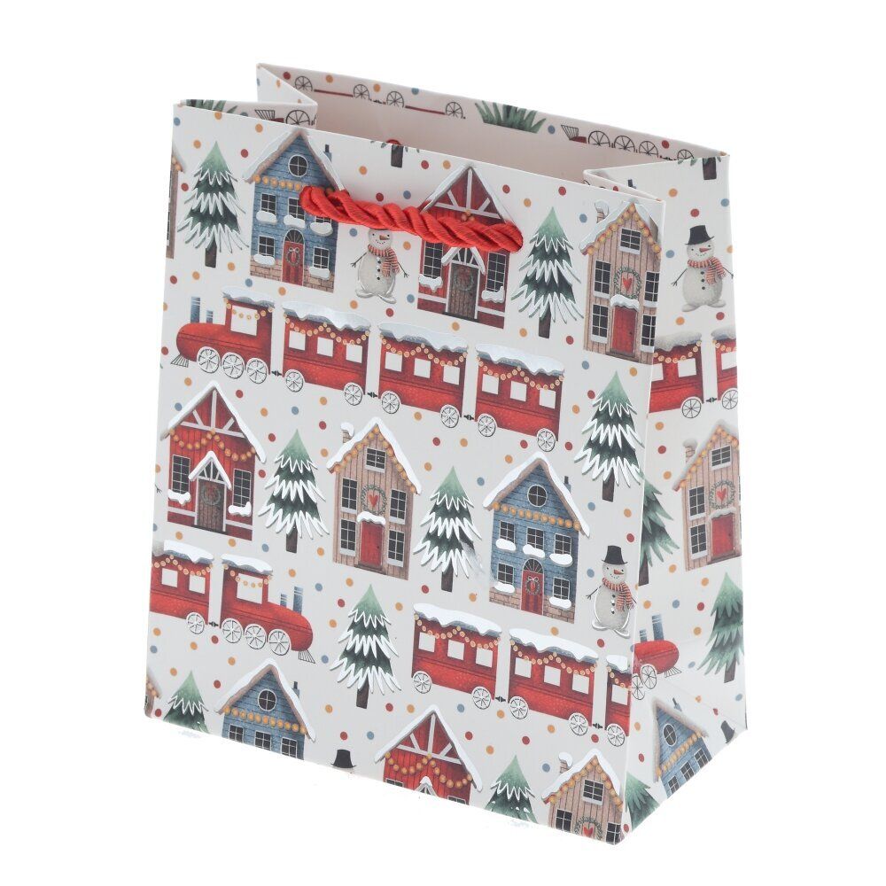 GAEM Пакет подарочный (бумага 210г/м2, блок 12шт), L12 W6 H14 см, 4в.