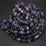 Аметист галтовка бусины 8-11мм