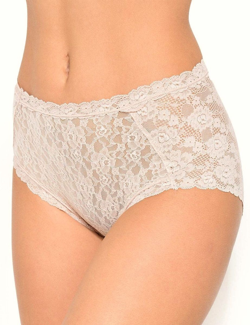 Завышенные кружевные трусики-слипы Dolce Amore (Размер: M) (Цвет: белый)