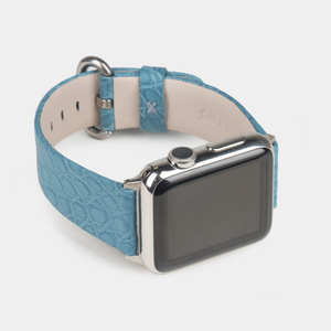 Ремешок для Apple Watch 40/41/42 mm из кожи аллигатора, сизого цвета