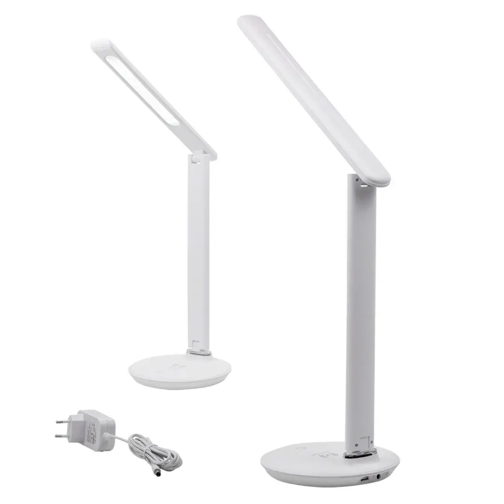Светильник светодиодный настольный 220В (белый) FORCEKRAFT FK-DE1018-W