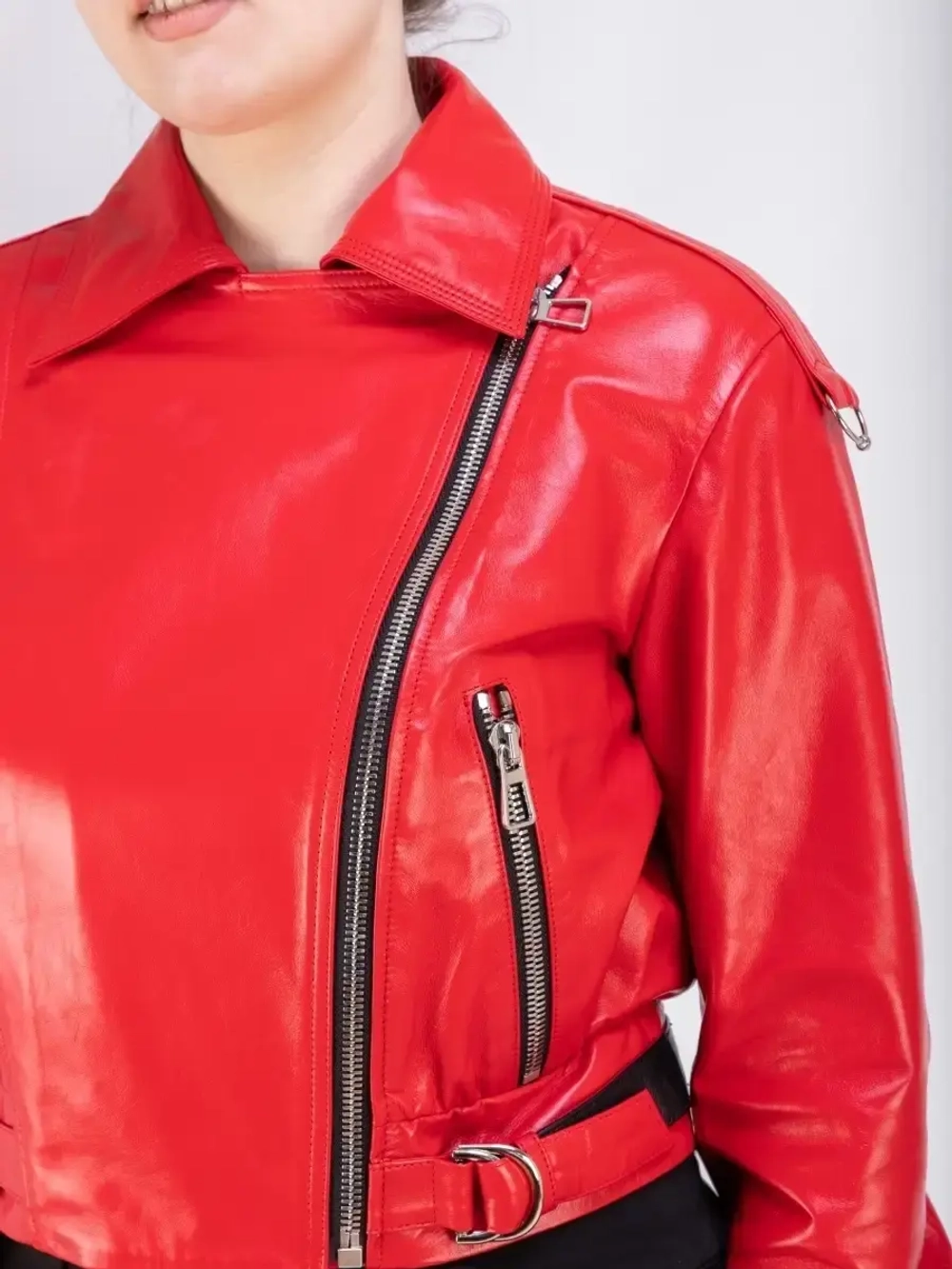 Косуха кожаная куртка женская Турция