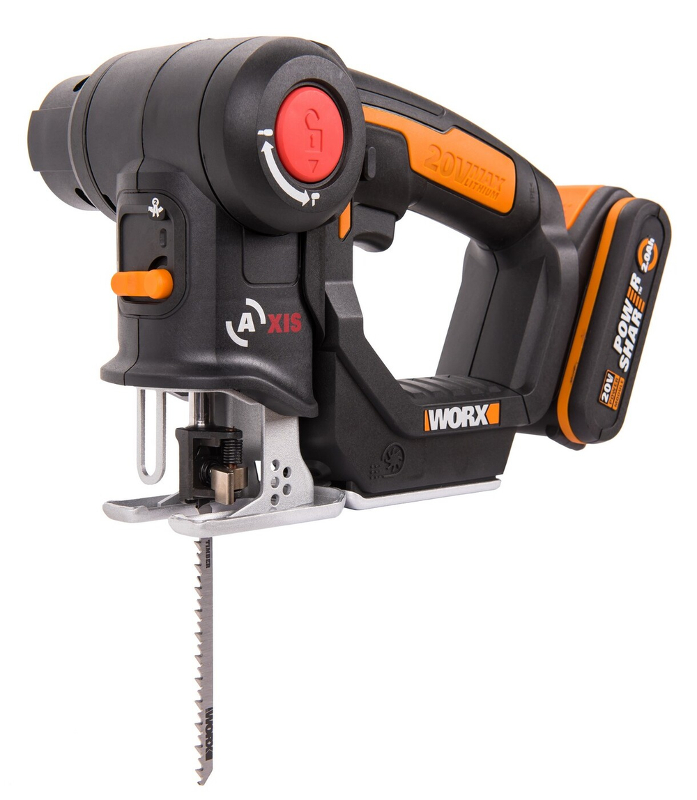 Лобзик-сабельная пила аккумуляторный WORX WX550 Axis