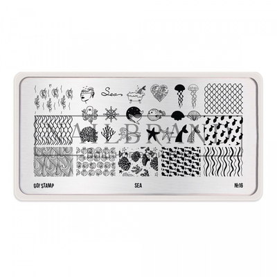 Пластина для стемпинга Go Stamp 16 Sea