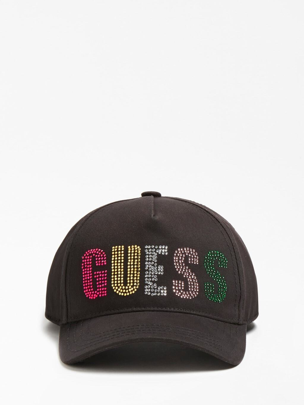 Бейсболка GUESS Черный/Логотип из разноцветных страз Девочка