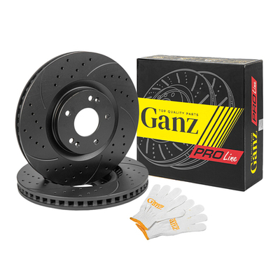 Диск тормозной GANZ передний перфорированный PRO-Line с покрытием (комплект - 2 шт) HYUNDAI Santa Fe 20 Арт.: GIJ10141S