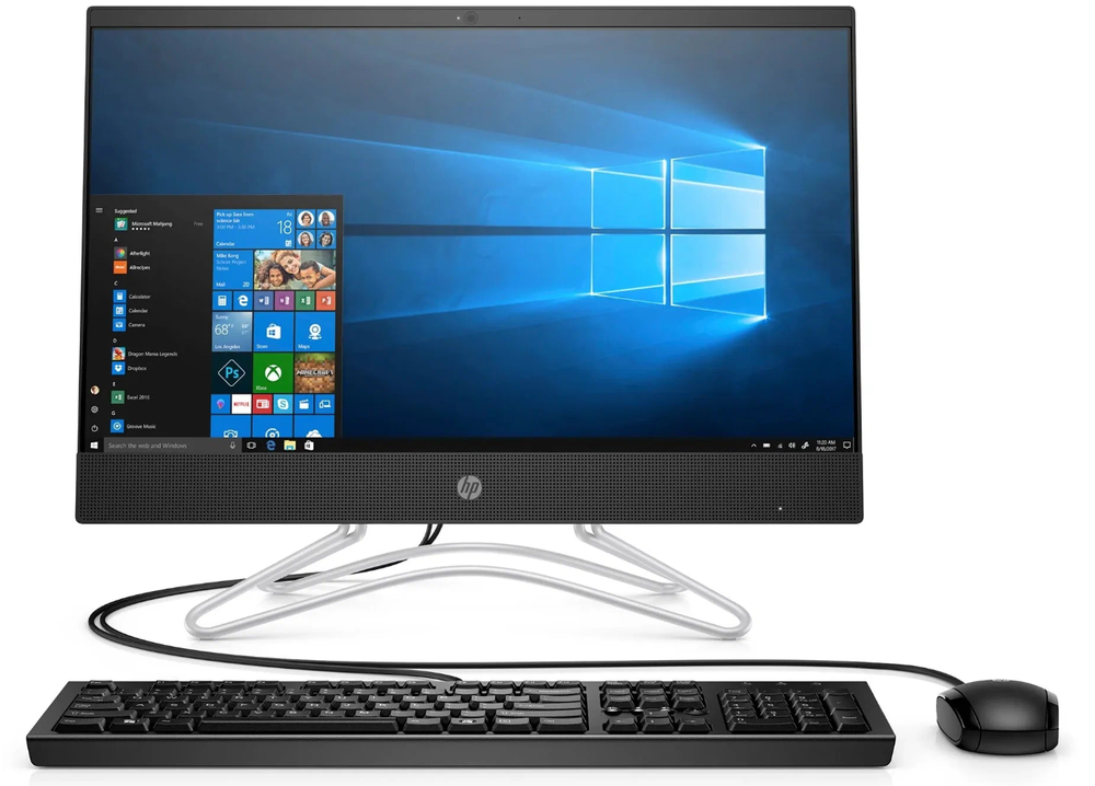 22" Моноблок HP 22-c0029ur (1920x1080, Intel Core i3-8130U, RAM 8ГБ,SSD 256ГБ, Intel UHD Graphics 620, Win 10Pro)