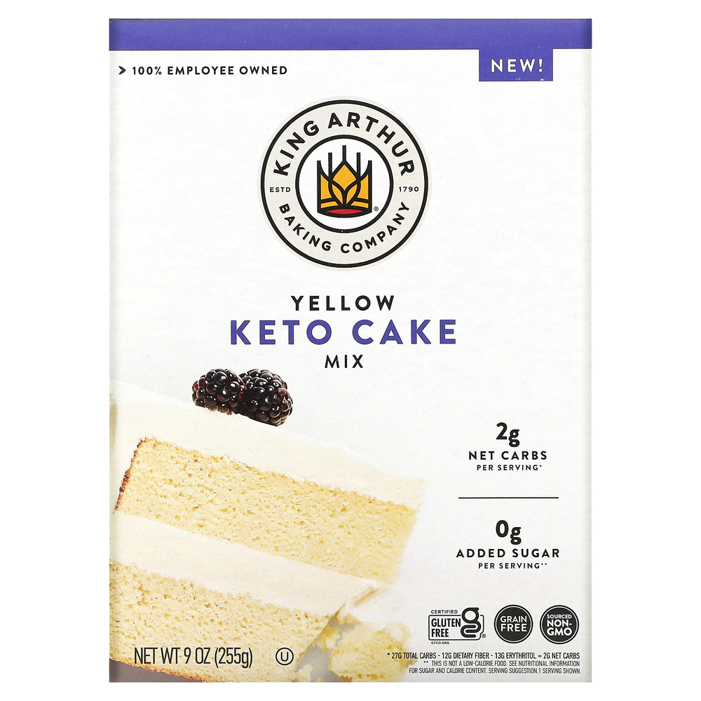 King Arthur Baking Company, Желтая кето смесь для торта, 255 г (9 унций)