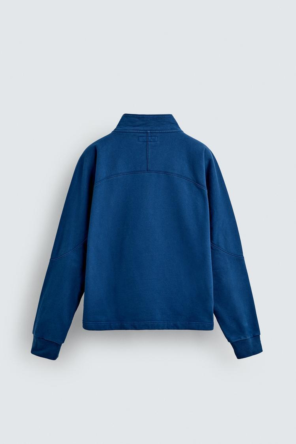 ZARA Х CHAMPION ® ТОЛСТОВКА С ВОРОТНИКОМ НА МОЛНИИ, МОРСКОЙ СИНИЙ