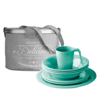 Набор яхтенной небьющейся посуды на 4 человек, Aqua