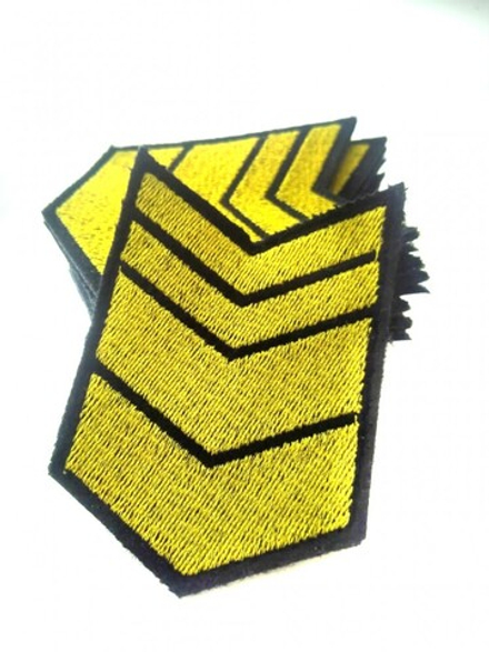 Нашивка за выслугу 12 лет желтая (на липучке)