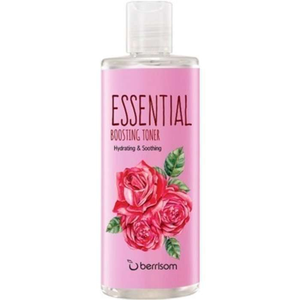 Berrisom Essential Boosting Toner Rose Hydrating & Soothing тонер-бустер успокаивающий с экстрактом розы