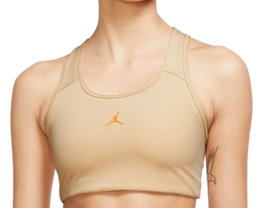 Теннисный бюстгальтер Nike Jordan Jumpman Women's Medium Support Pad Sports Bra - white onyx/light curry