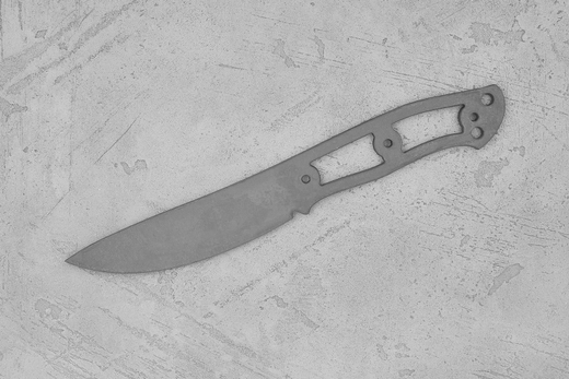 Заготовка для ножа, сталь 8Cr14MoV 4,1мм. Модель "Крейсер-I" с клинком 115мм, ТО 61-62HRC