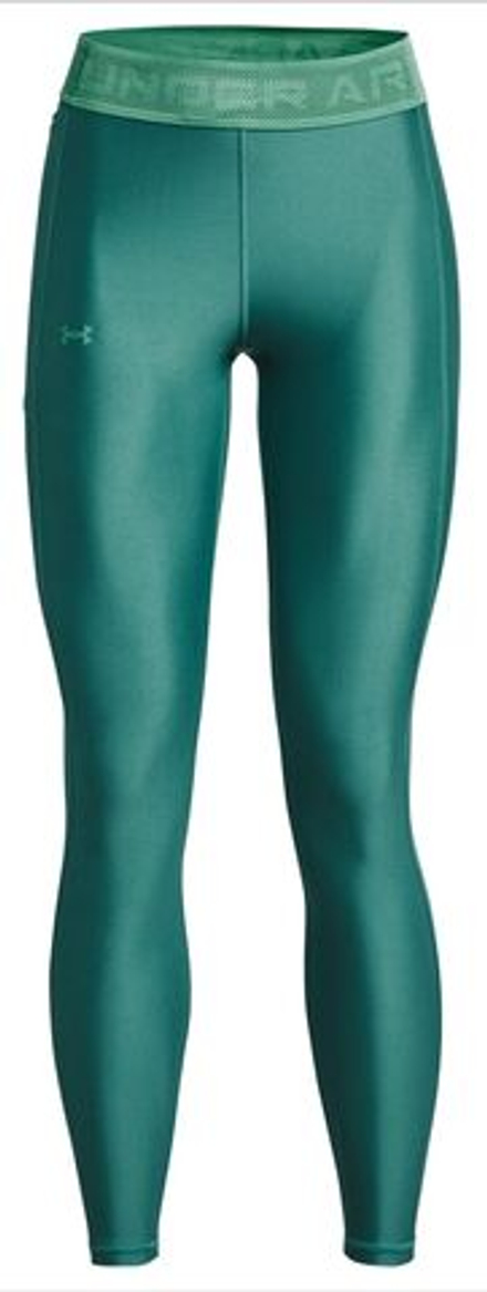 Леггинсы Under Armour Women's HeatGear Branded Waistband - coastal teal/birdie green